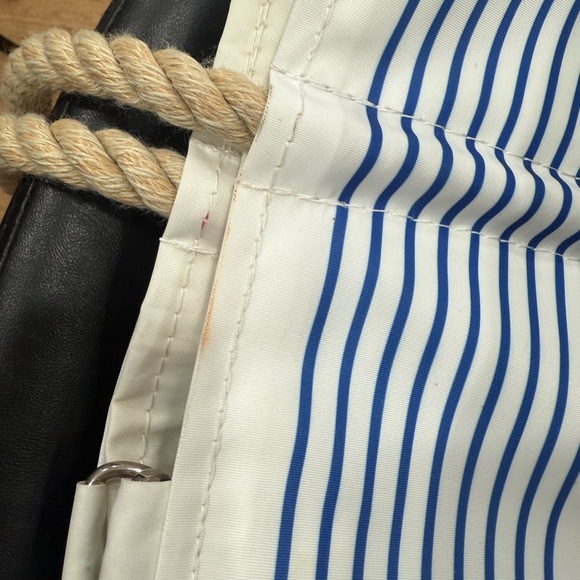 Sea Bags Maine Blue Stripe Ogunquit Beach Tote preowned preloved - Picture 11 of 11